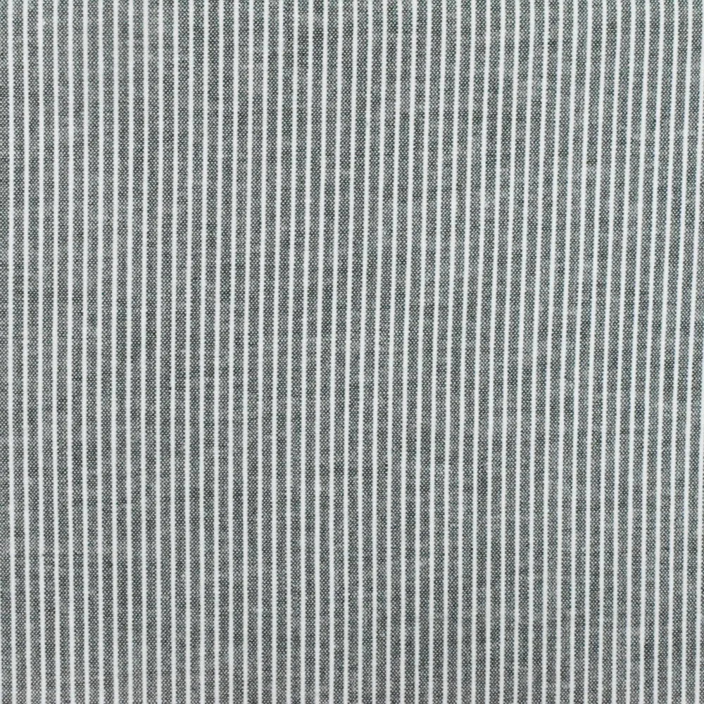 2 YD PC-Blue-White Stripe Stretch Cotton Chambray Woven Fabric