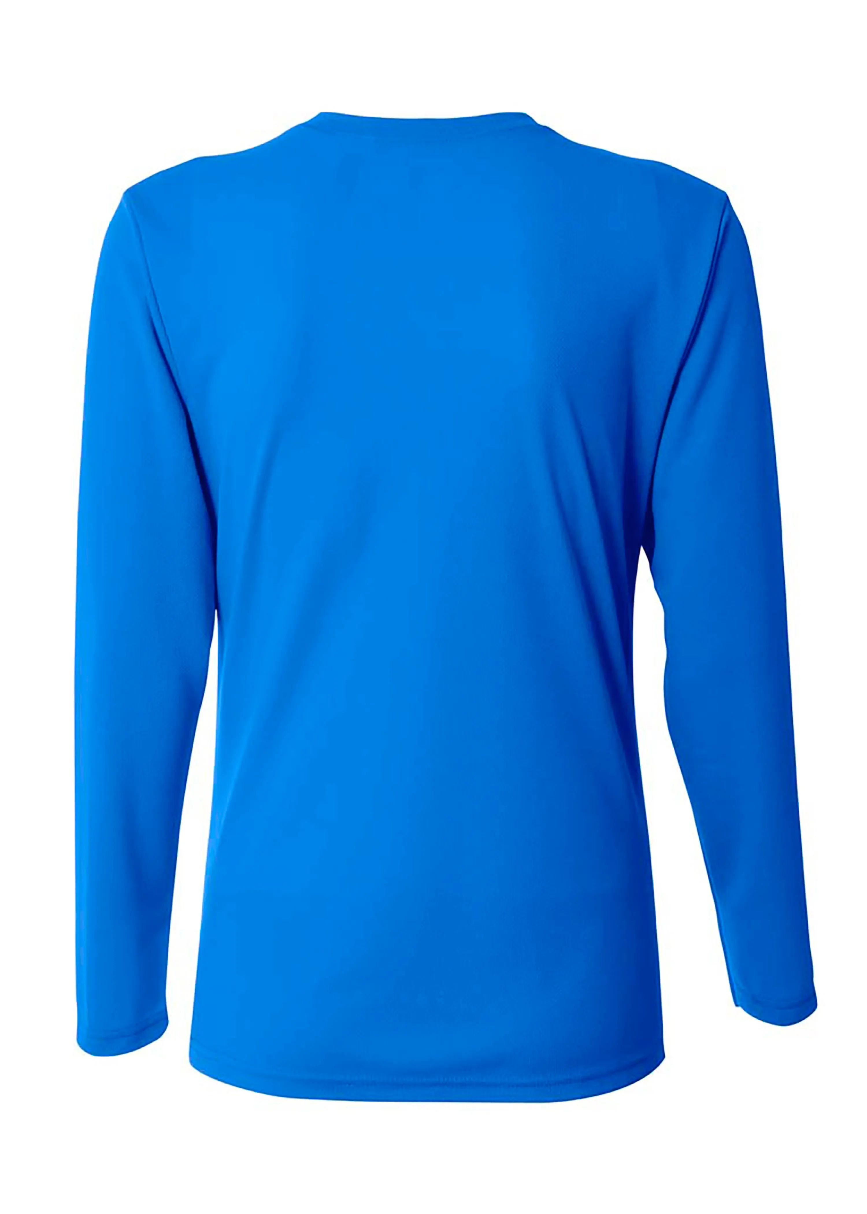 A4 Womens Long Sleeve V-Neck Bird's Eye Mesh Tee