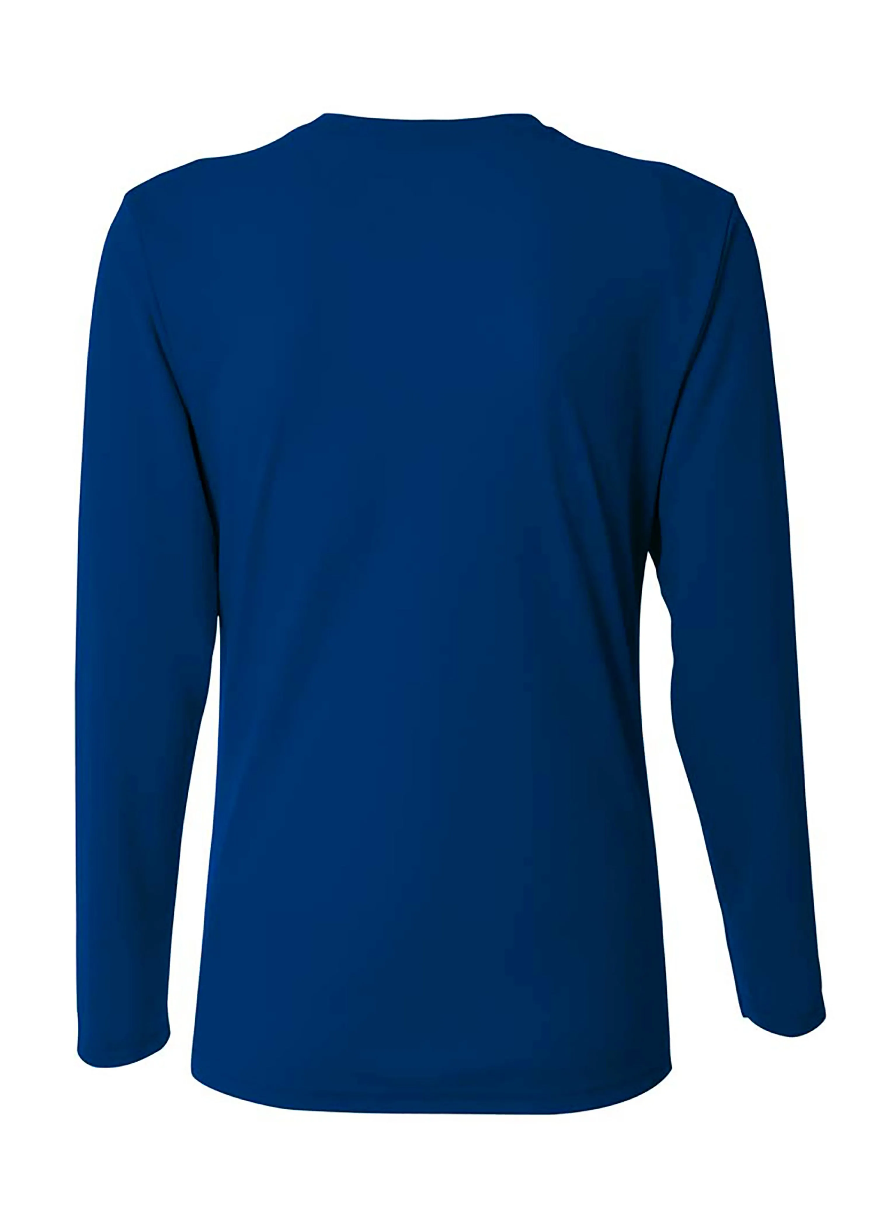 A4 Womens Long Sleeve V-Neck Bird's Eye Mesh Tee