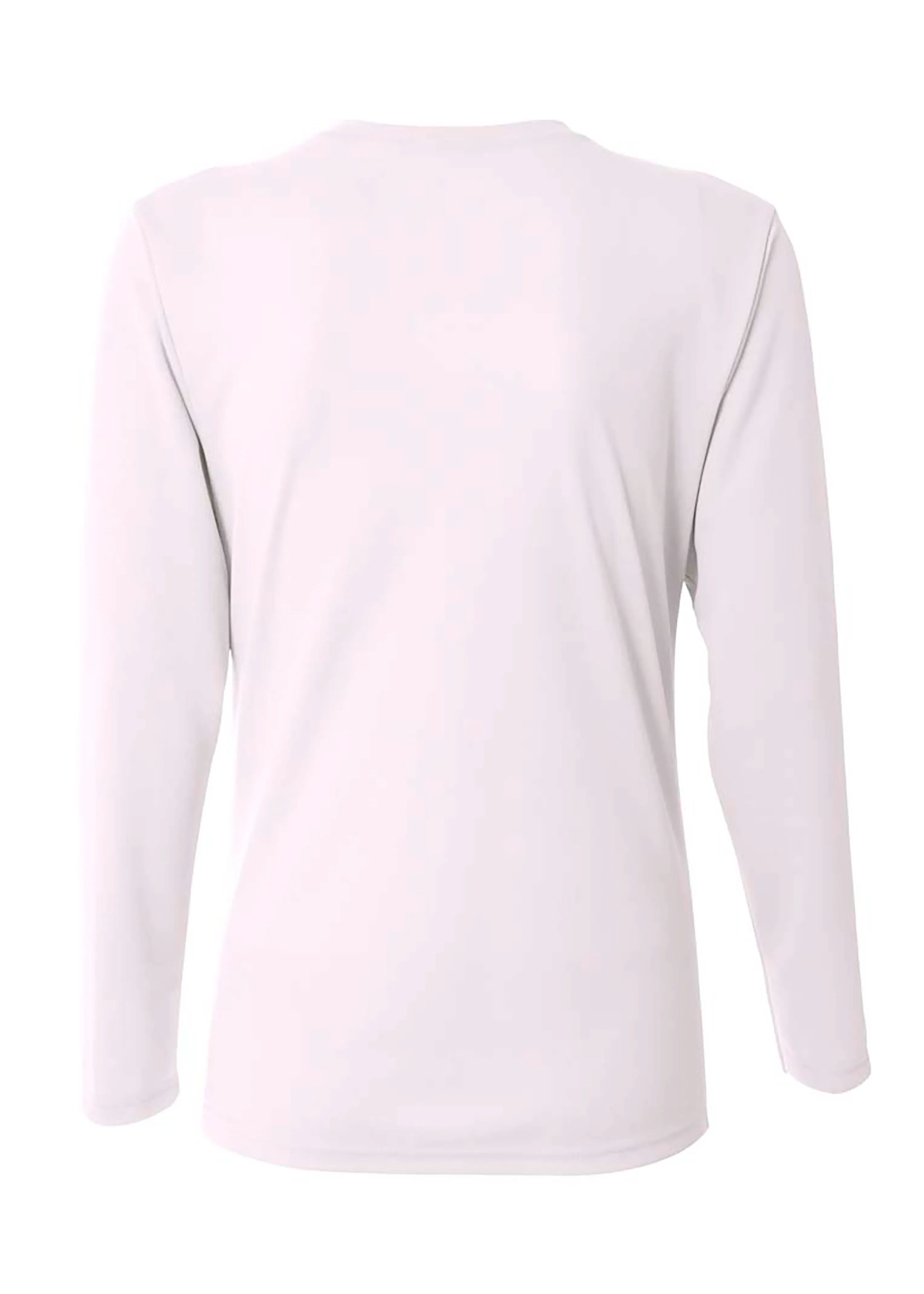 A4 Womens Long Sleeve V-Neck Bird's Eye Mesh Tee