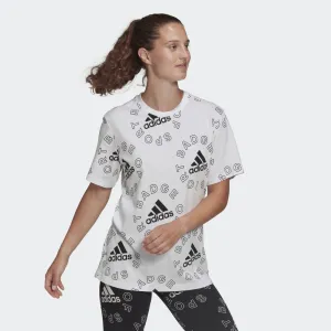 adidas Essentials Logo Allover Print Women's Tee