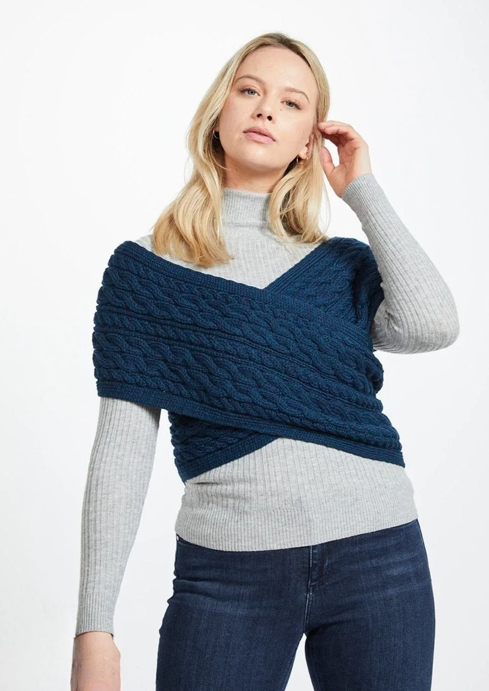 Aran Crossover Wrap | Atlantic