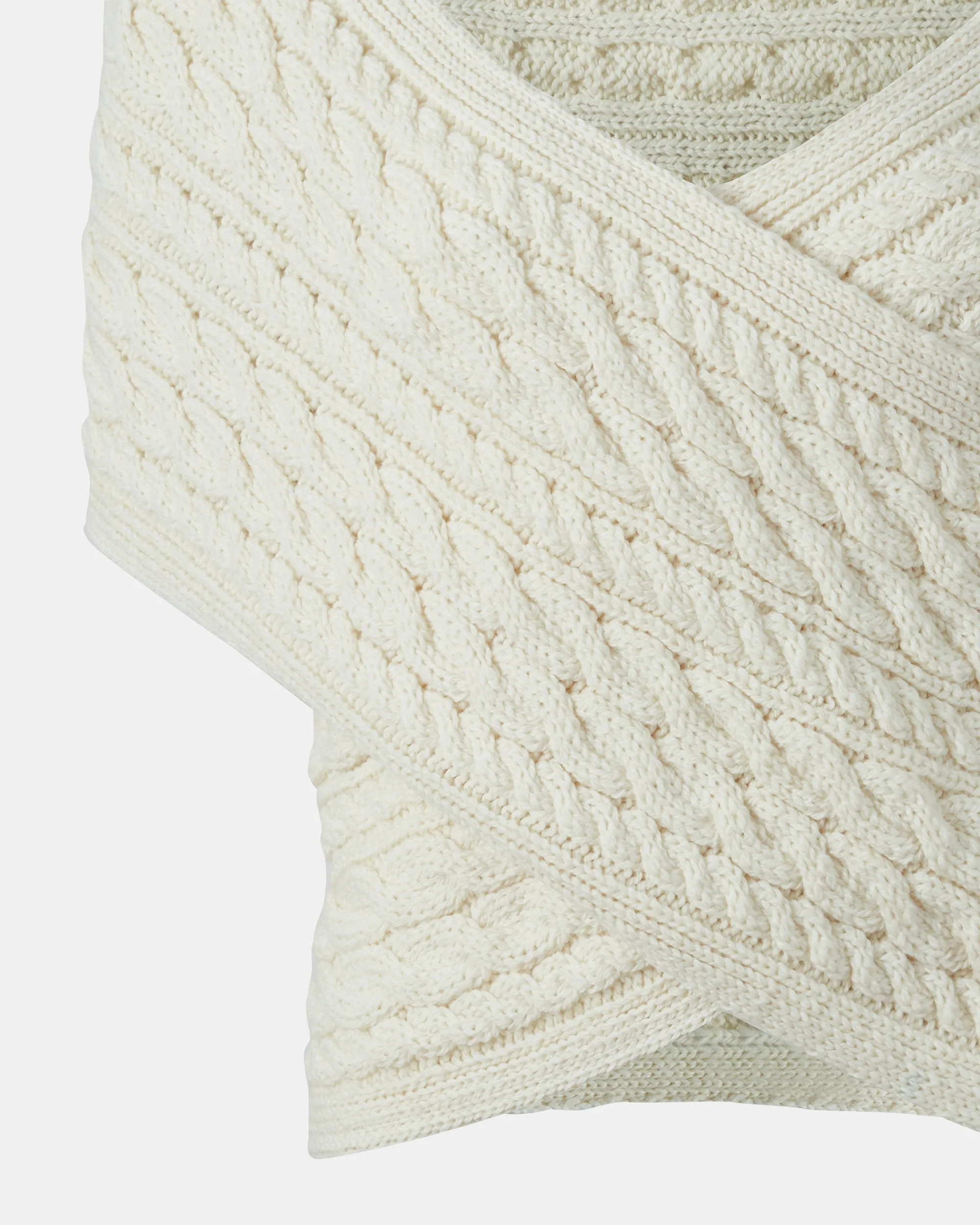 Aran Crossover Wrap | Natural