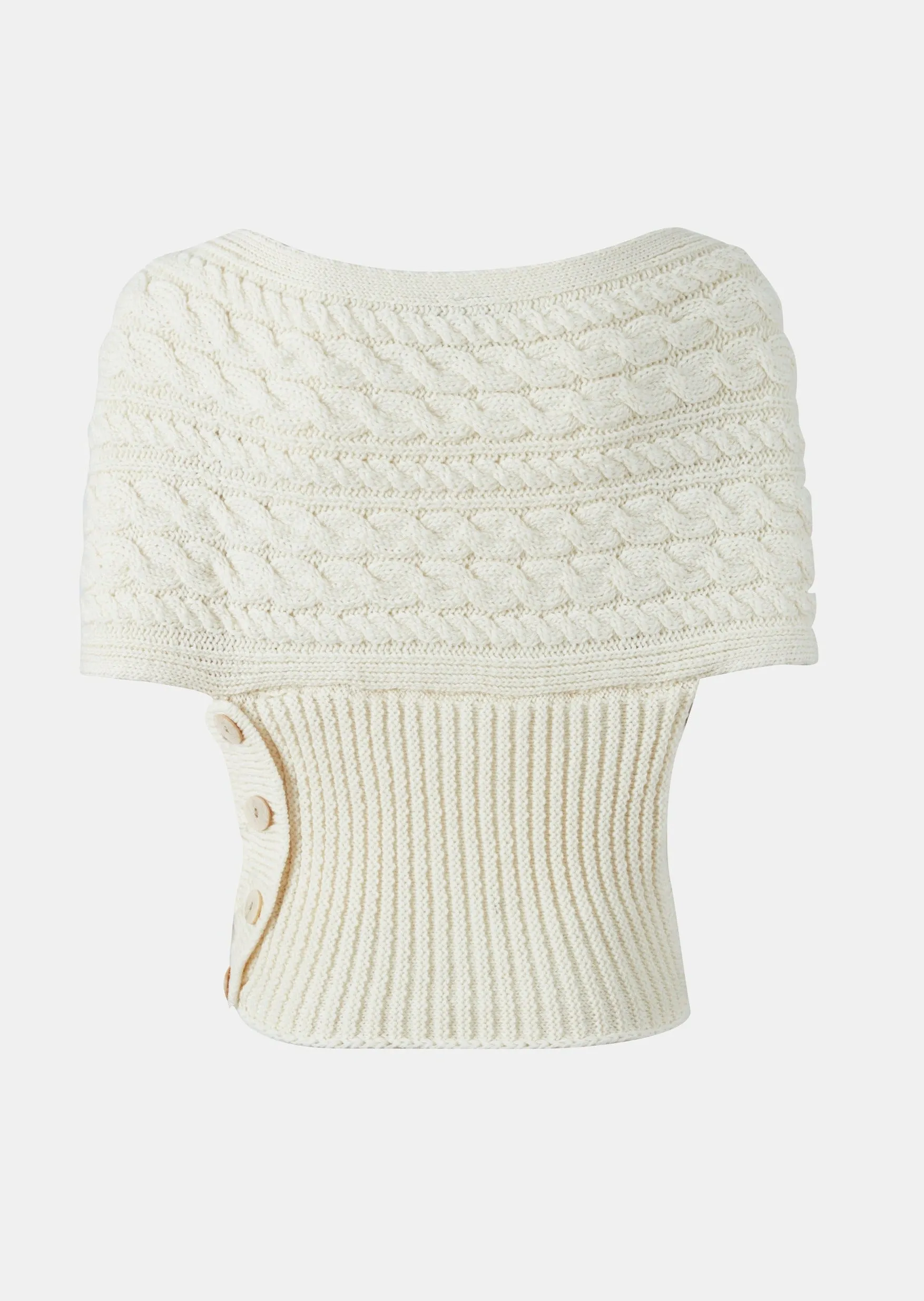 Aran Crossover Wrap | Natural