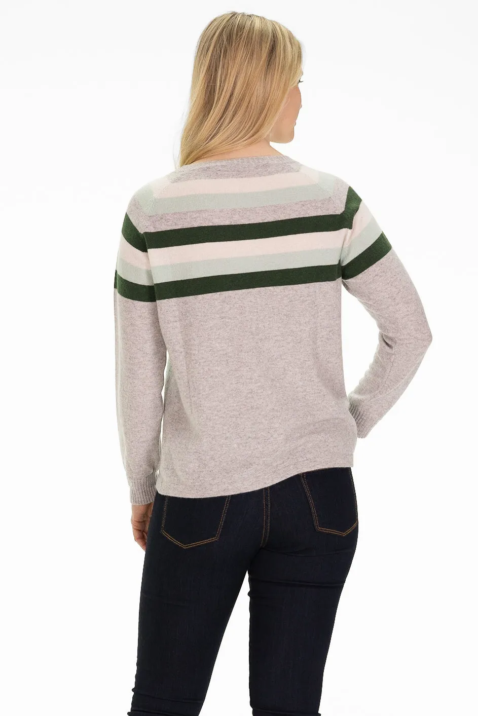 Aspen Cashmere Crewneck in Foggy