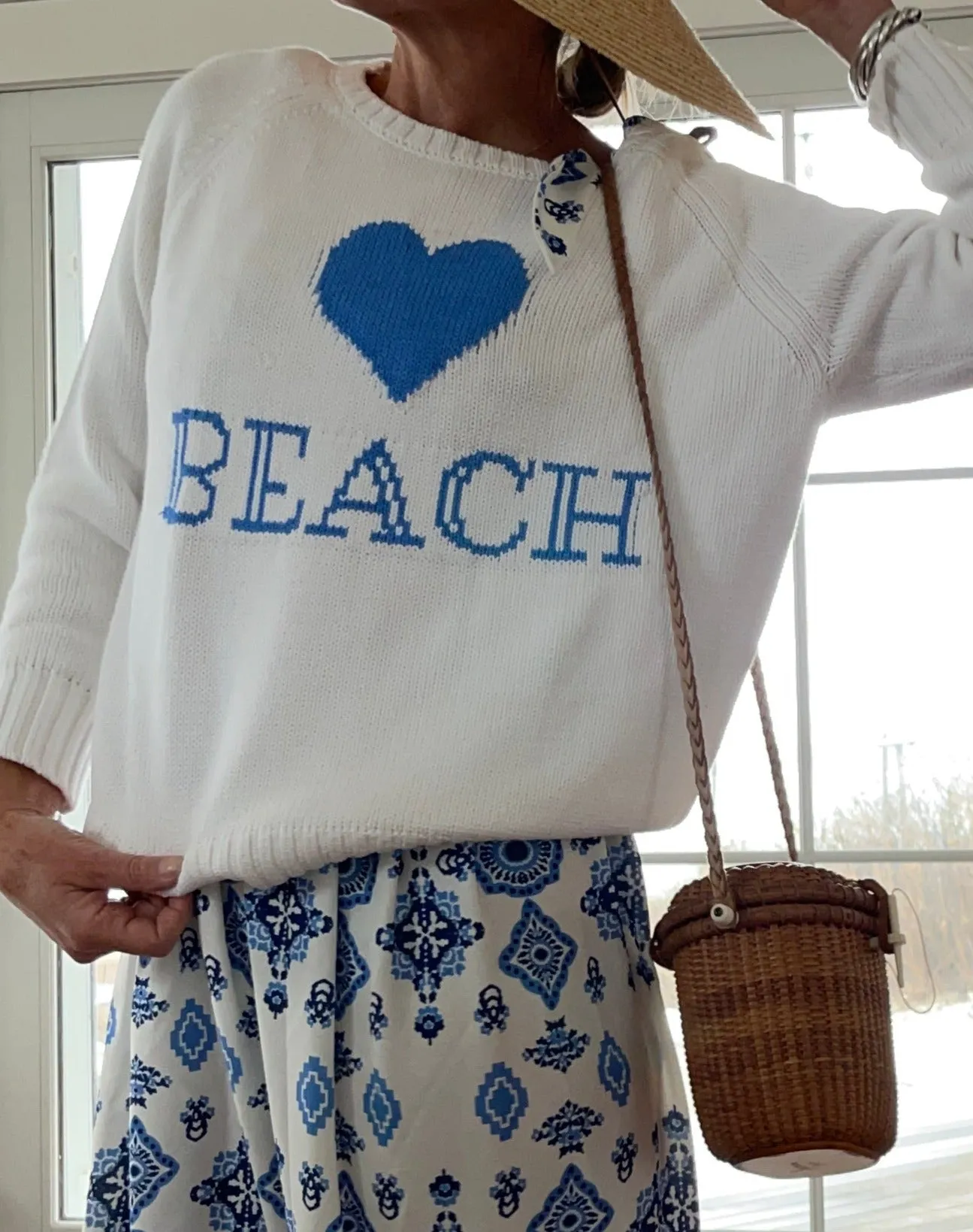 Beachy Blues Campus Sweater