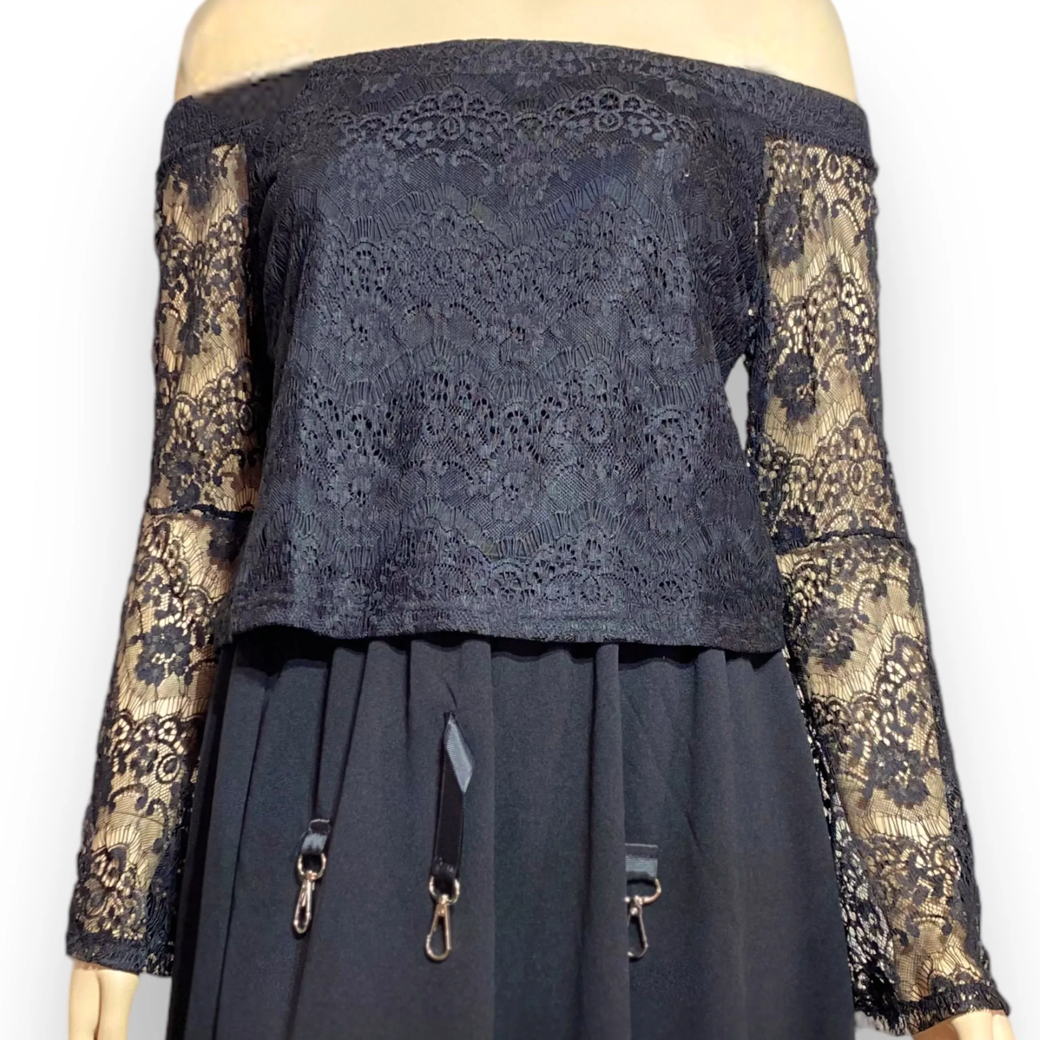 Black Elegant Laced Top