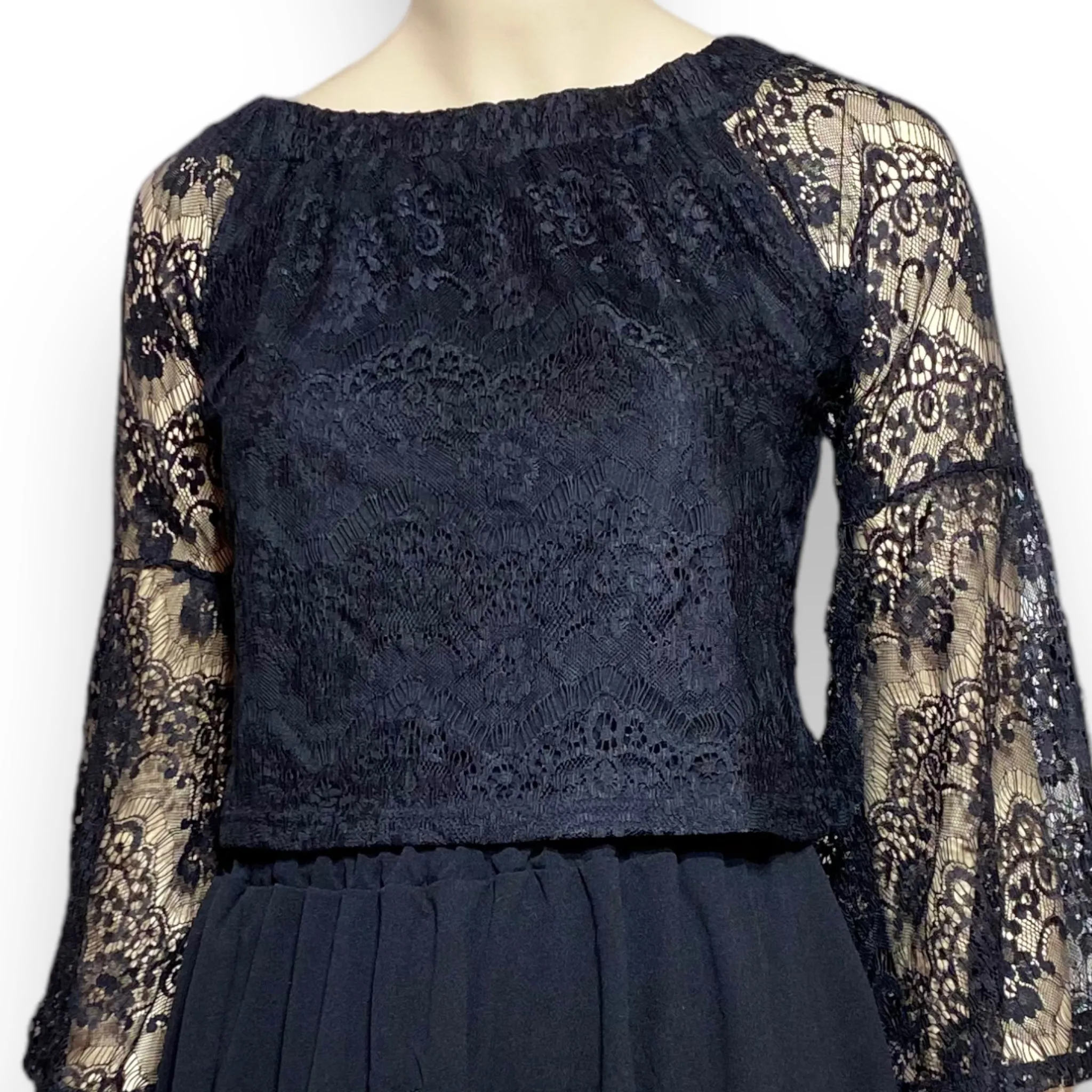 Black Elegant Laced Top