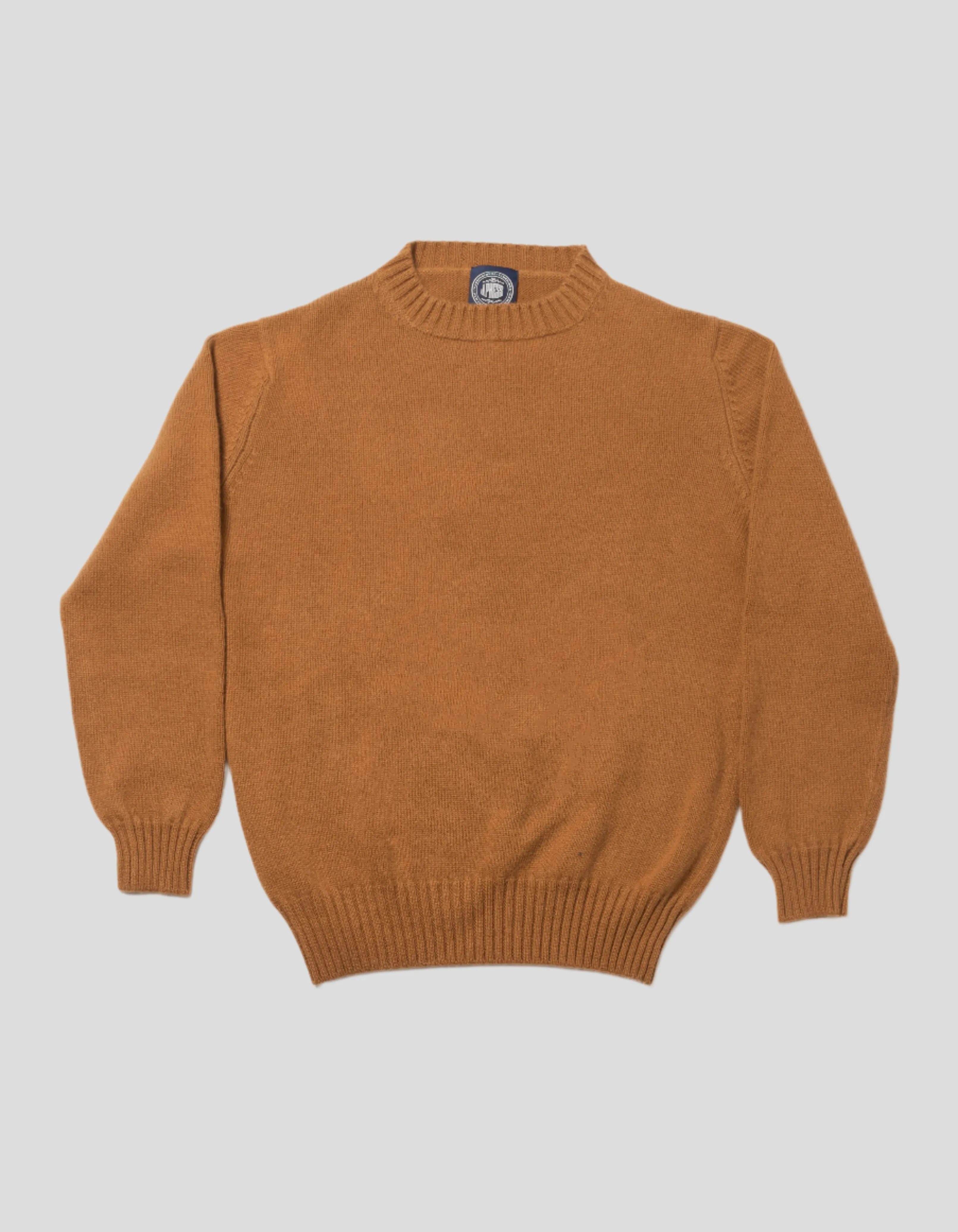 CAMEL CASHMERE CHUNKY CREW NECK