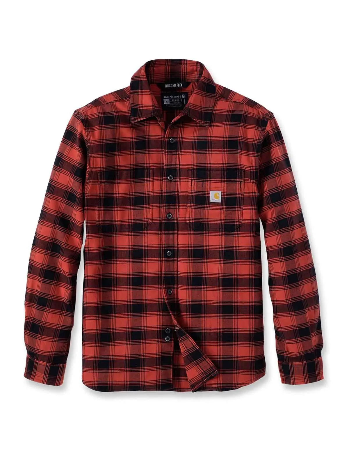 Carhartt&#x20;Work&#x20;Shirt&#x20;Flannel&#x20;Fleece&#x20;105945&#x20;Red&#x20;Ochre