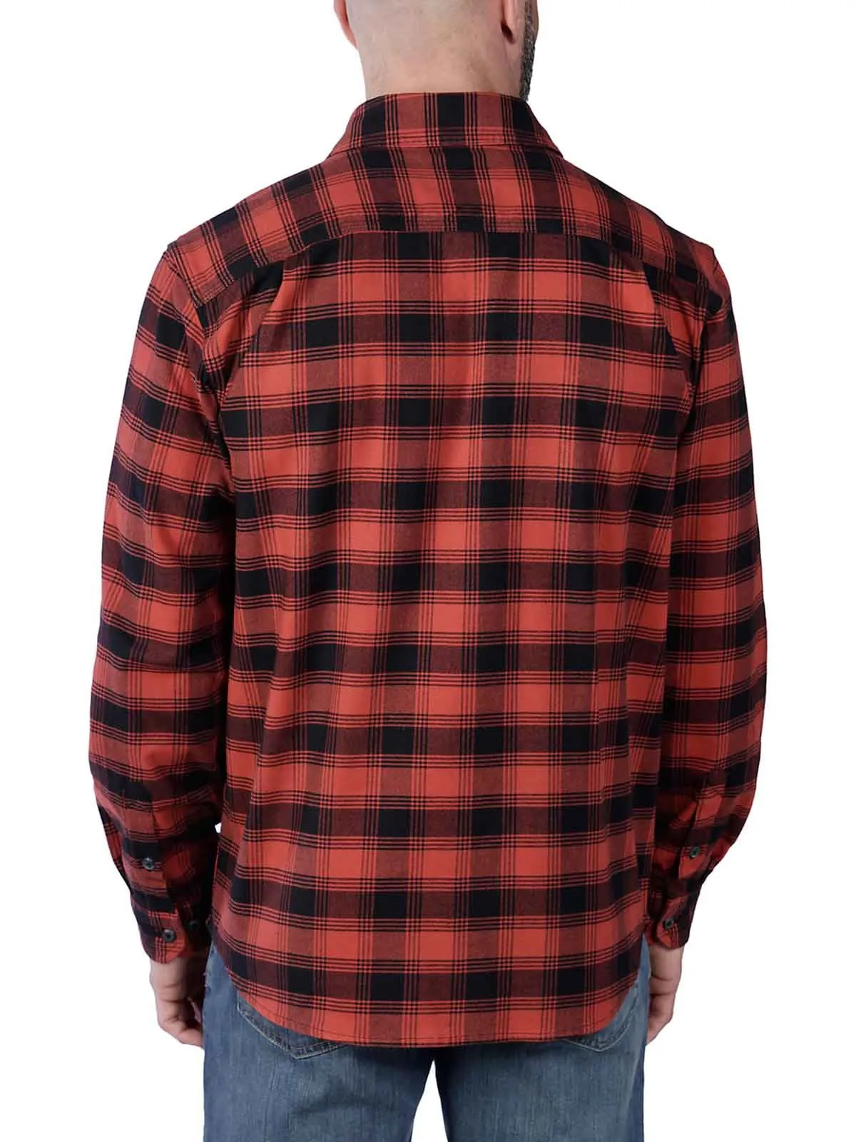 Carhartt&#x20;Work&#x20;Shirt&#x20;Flannel&#x20;Fleece&#x20;105945&#x20;Red&#x20;Ochre