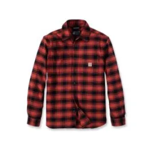 Carhartt&#x20;Work&#x20;Shirt&#x20;Flannel&#x20;Fleece&#x20;105945&#x20;Red&#x20;Ochre