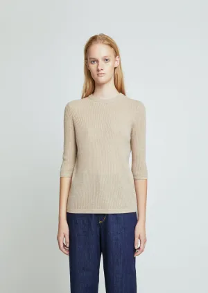 Cashmere Ribbed Crewneck