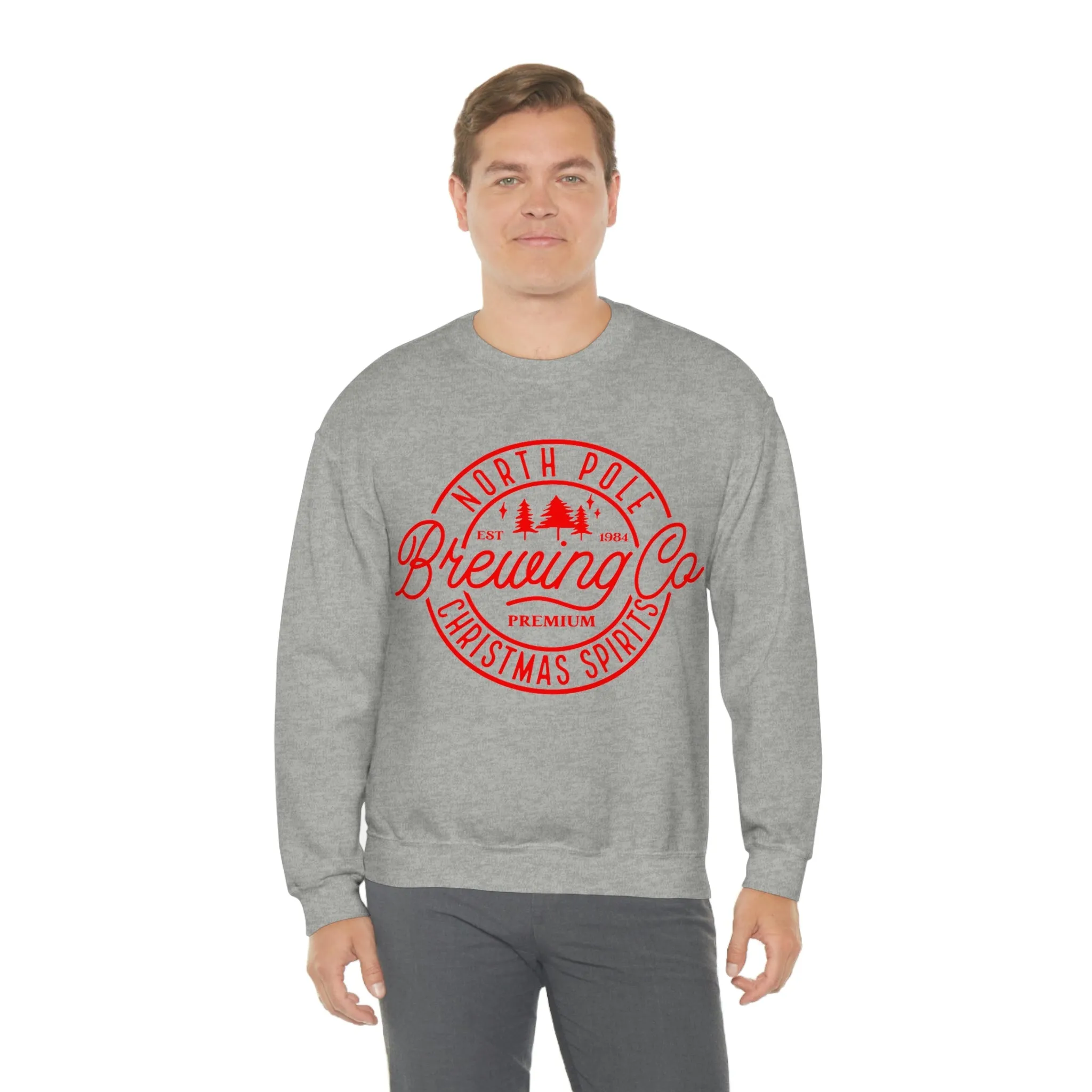 Christmas North Pole Brewing Company Heavy Blend Crewneck Sweatshirt