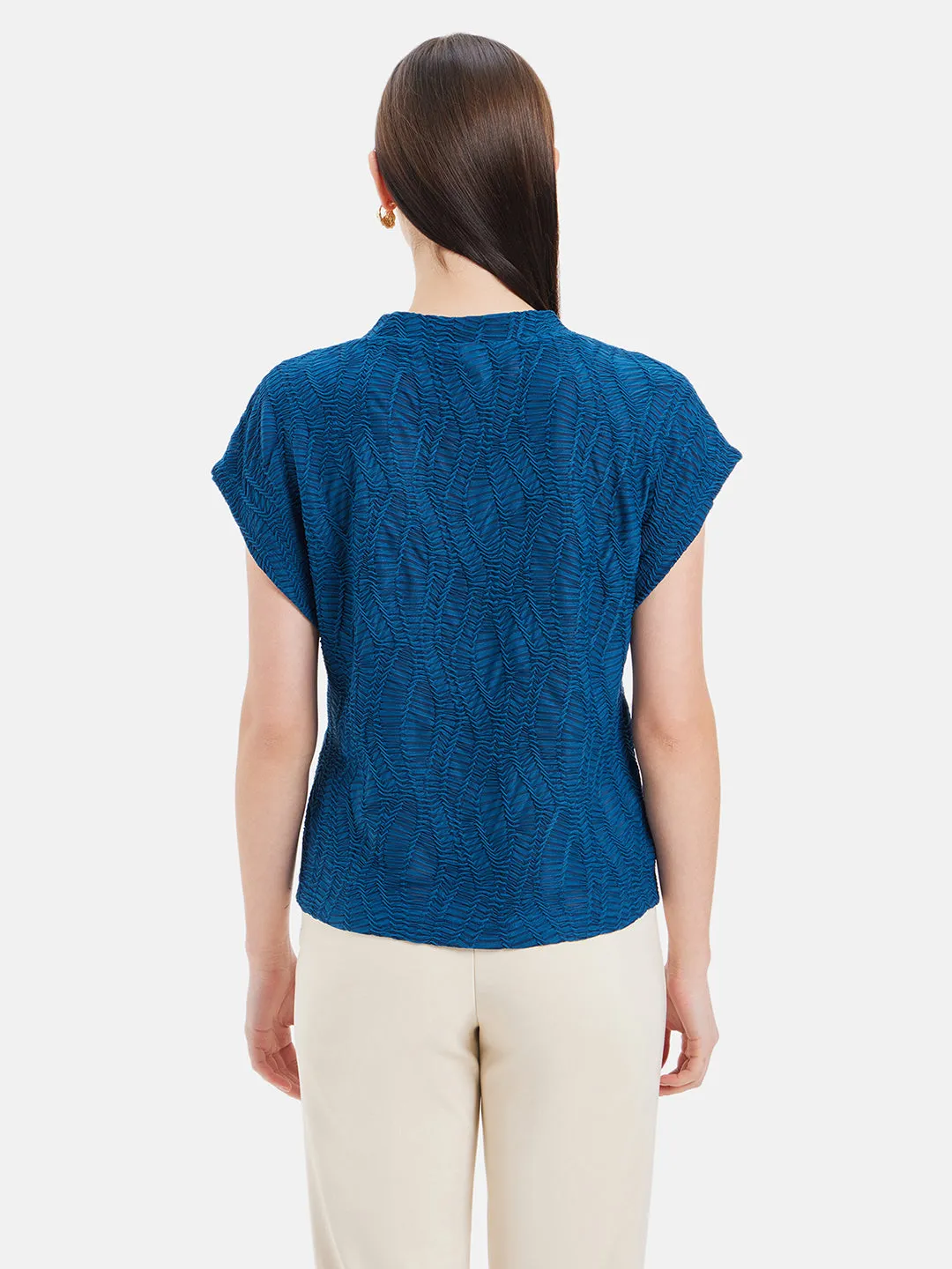 Dorothy Half Sleeves Textured Top