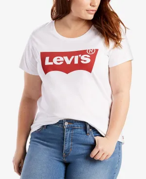 Fashionable oversized batwing perfect t-shirt with Levi's graphic logo, white