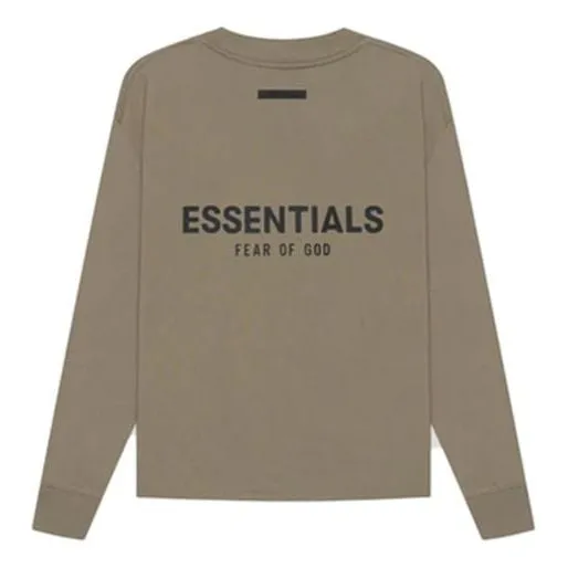 Fear of God Essentials SS21 Long Sleeve Tee Taupex, Brown