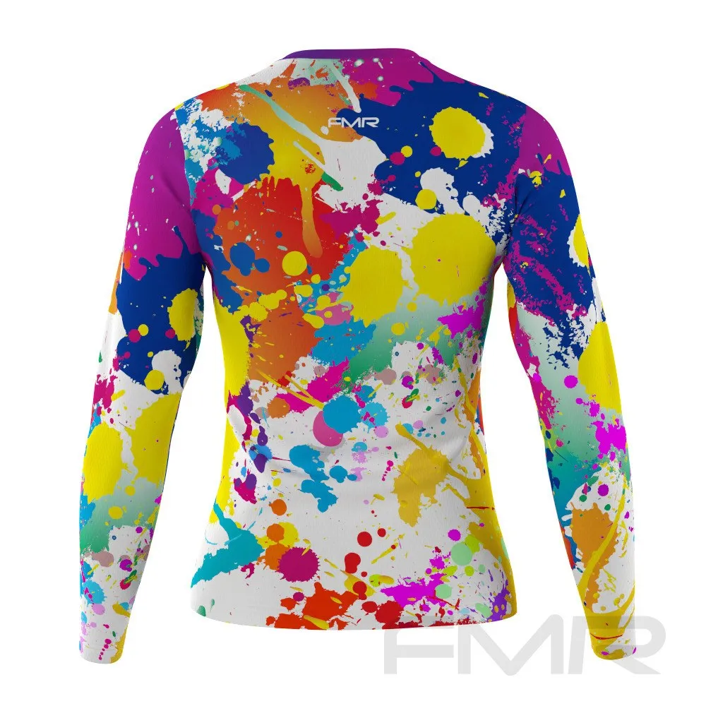 FMR Women's Color Spot Tie-dye Long Sleeve T-Shirt