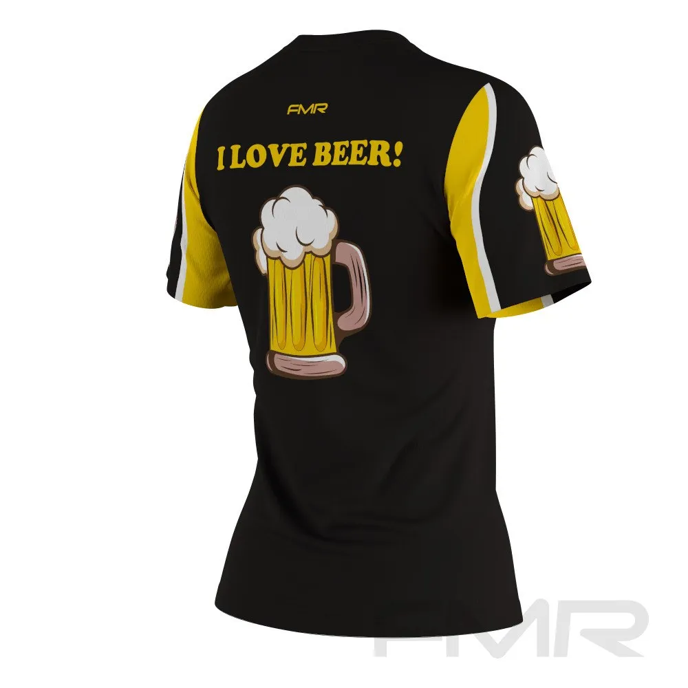 FMR Women's I Love Beer Short Sleeve Running Shirt