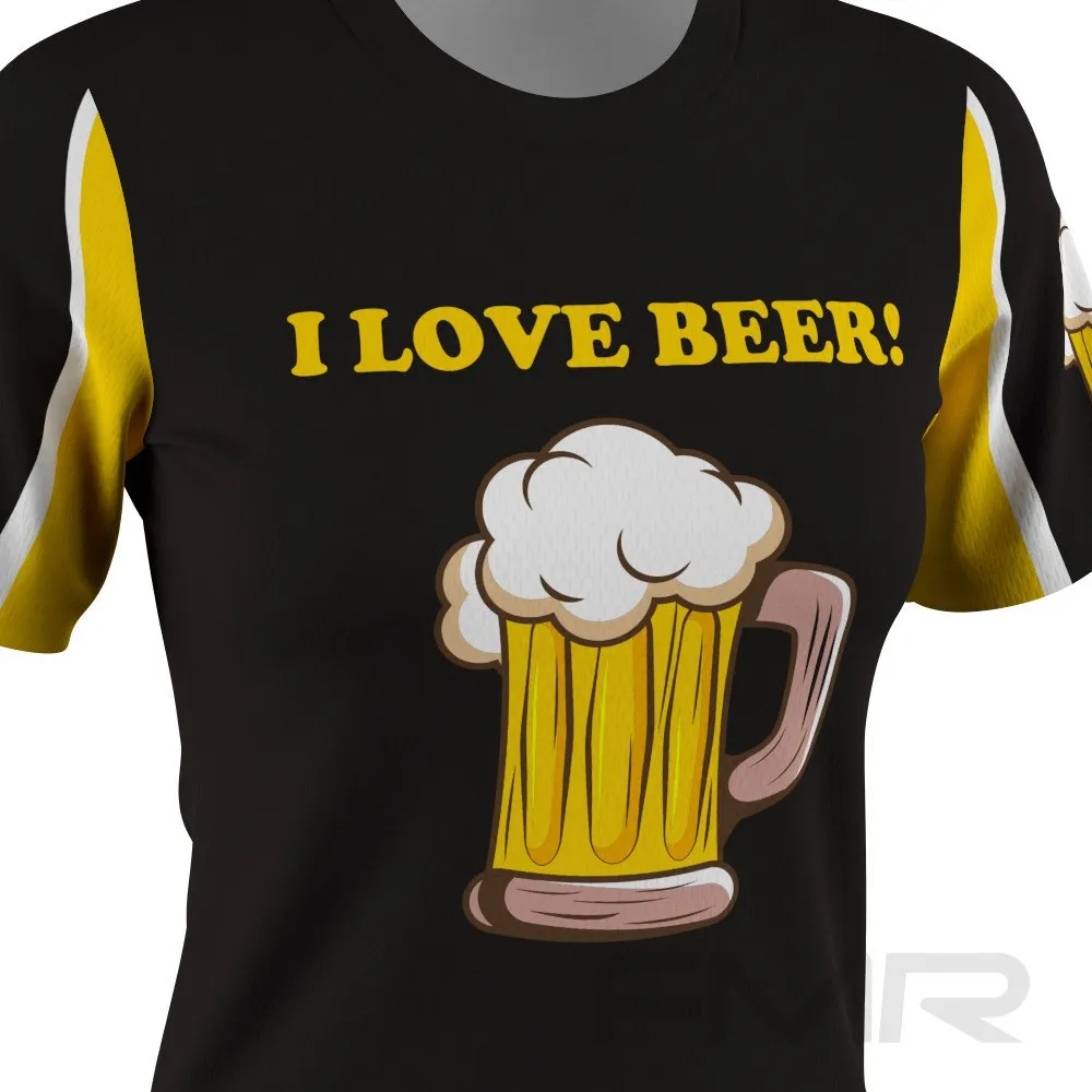 FMR Women's I Love Beer Short Sleeve Running Shirt