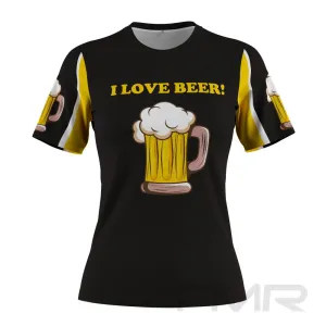 FMR Women's I Love Beer Short Sleeve Running Shirt