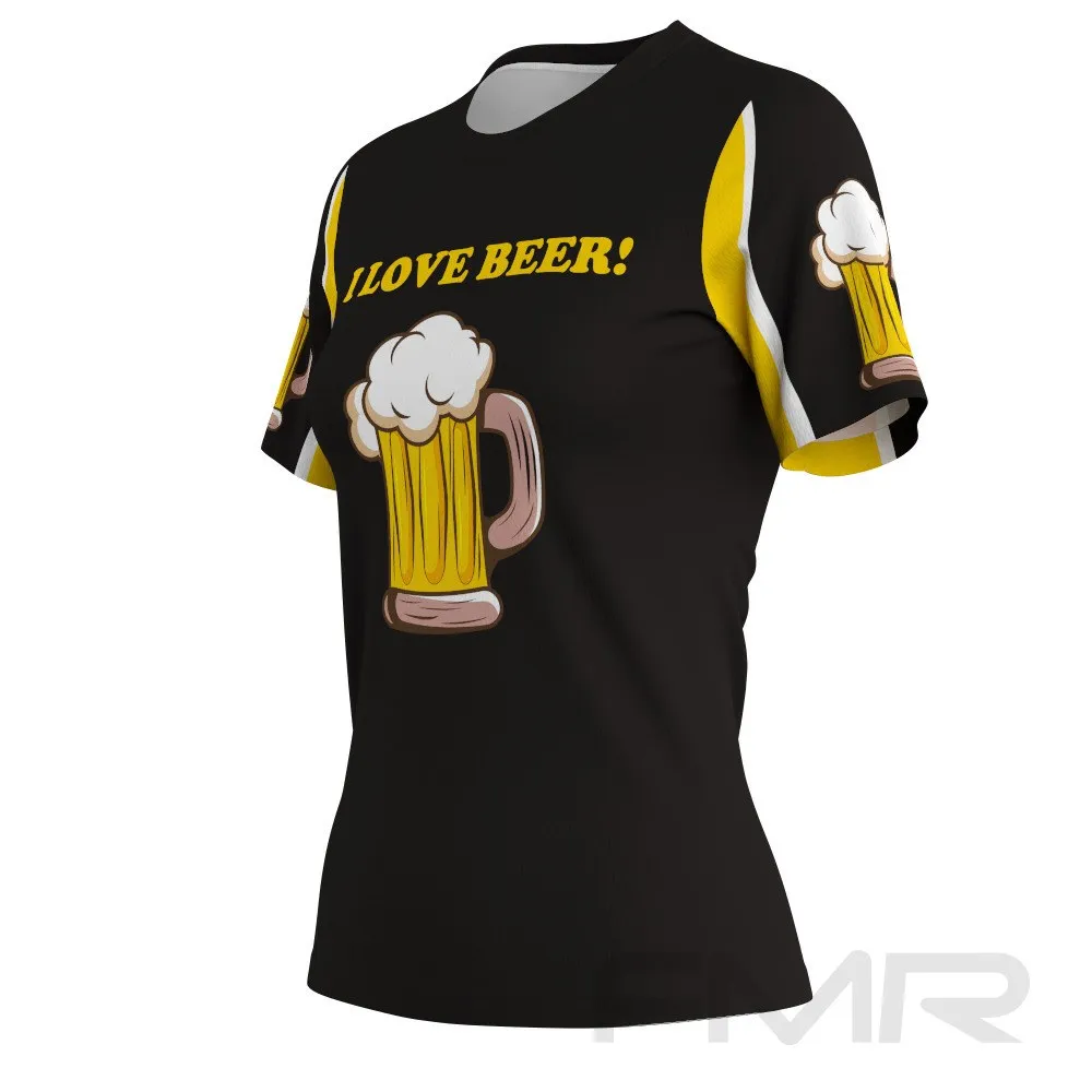 FMR Women's I Love Beer Short Sleeve Running Shirt