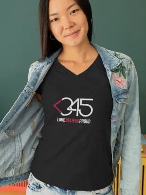 Heart345 Women's Jersey V-Neck Tee