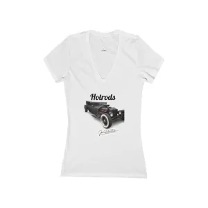 Hotrods Signature "Rat Rod" Women's Jersey Short Sleeve Deep V-Neck Tee