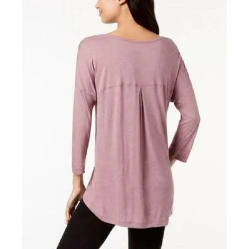 Ideology Drop-Shoulder Pleated Back Long-Sleeve T-Shirt