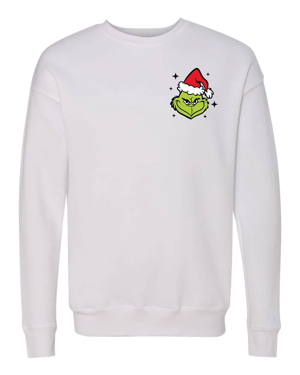 In My Grinch Era Double Sided Crewneck Sweatshirt - White