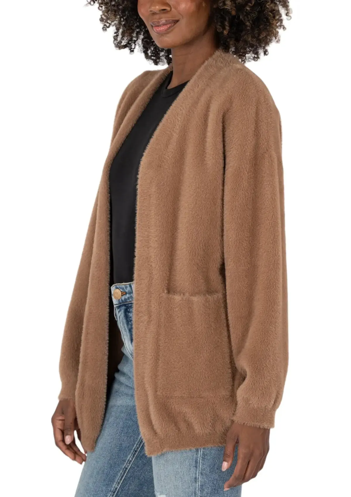 Jana Long Sleeve Cardigan - Taupe