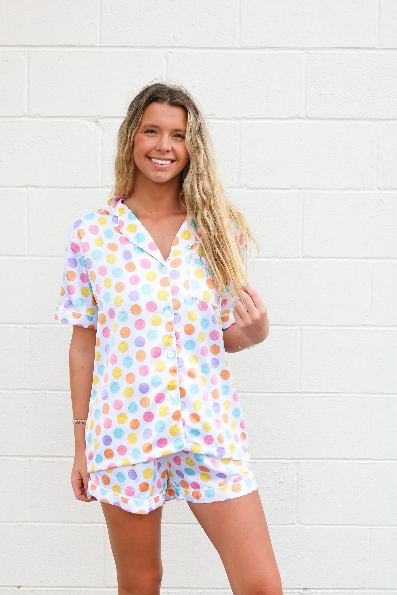 Jane Marie Silky Pajama Top