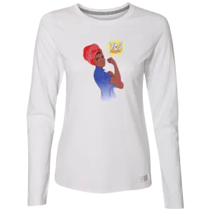 Just Smile Ladies’ Essential Dri-Power Long Sleeve Tee, Long Sleeve Tee, T-Shirt, Women's Crewneck, Unisex Fit