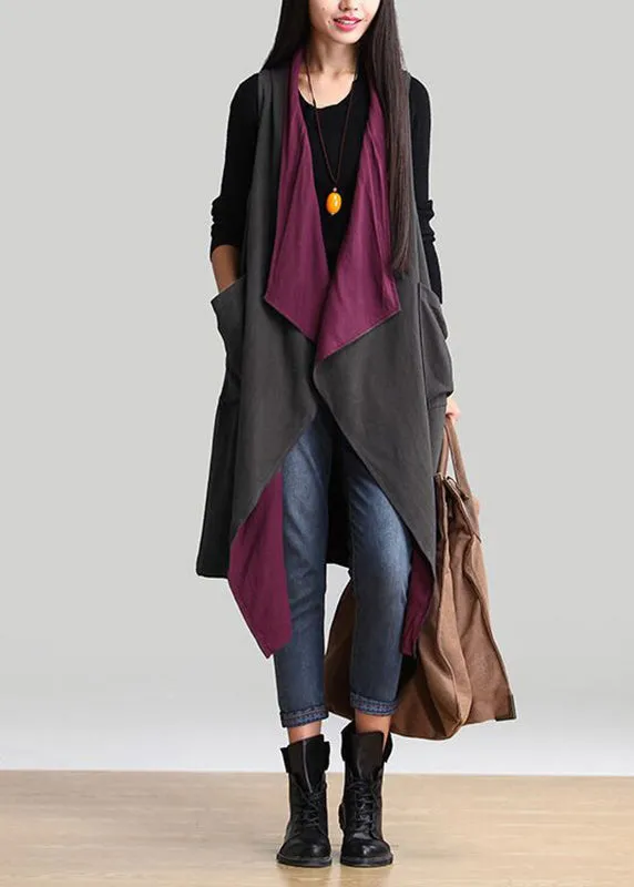 Loose V Neck Wear On Both Sides Long Cardigans Spring VV074