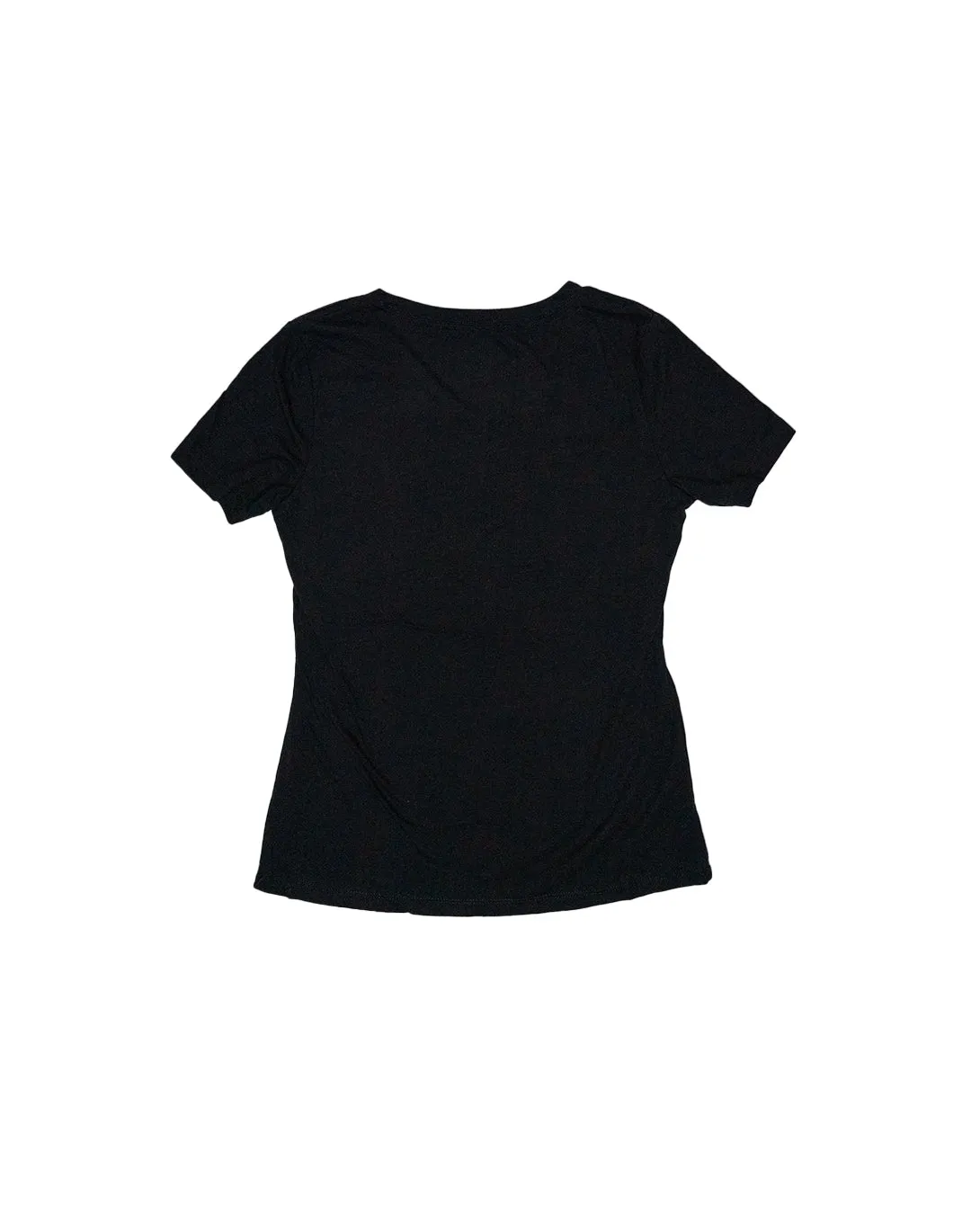 Marigold Cursive LB Women's Black V-Neck T-Shirt