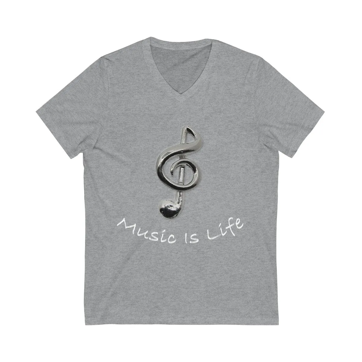 Music Is Life note V-Neck Tee