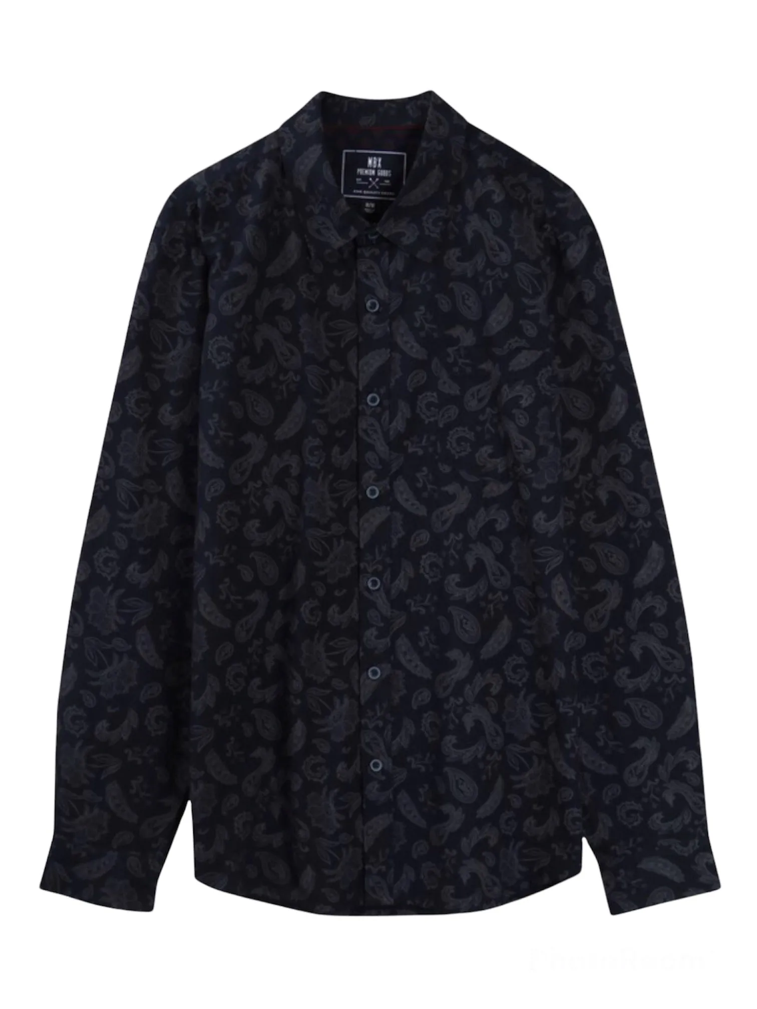 Navy Night Baroque Paisley Button Down Shirt