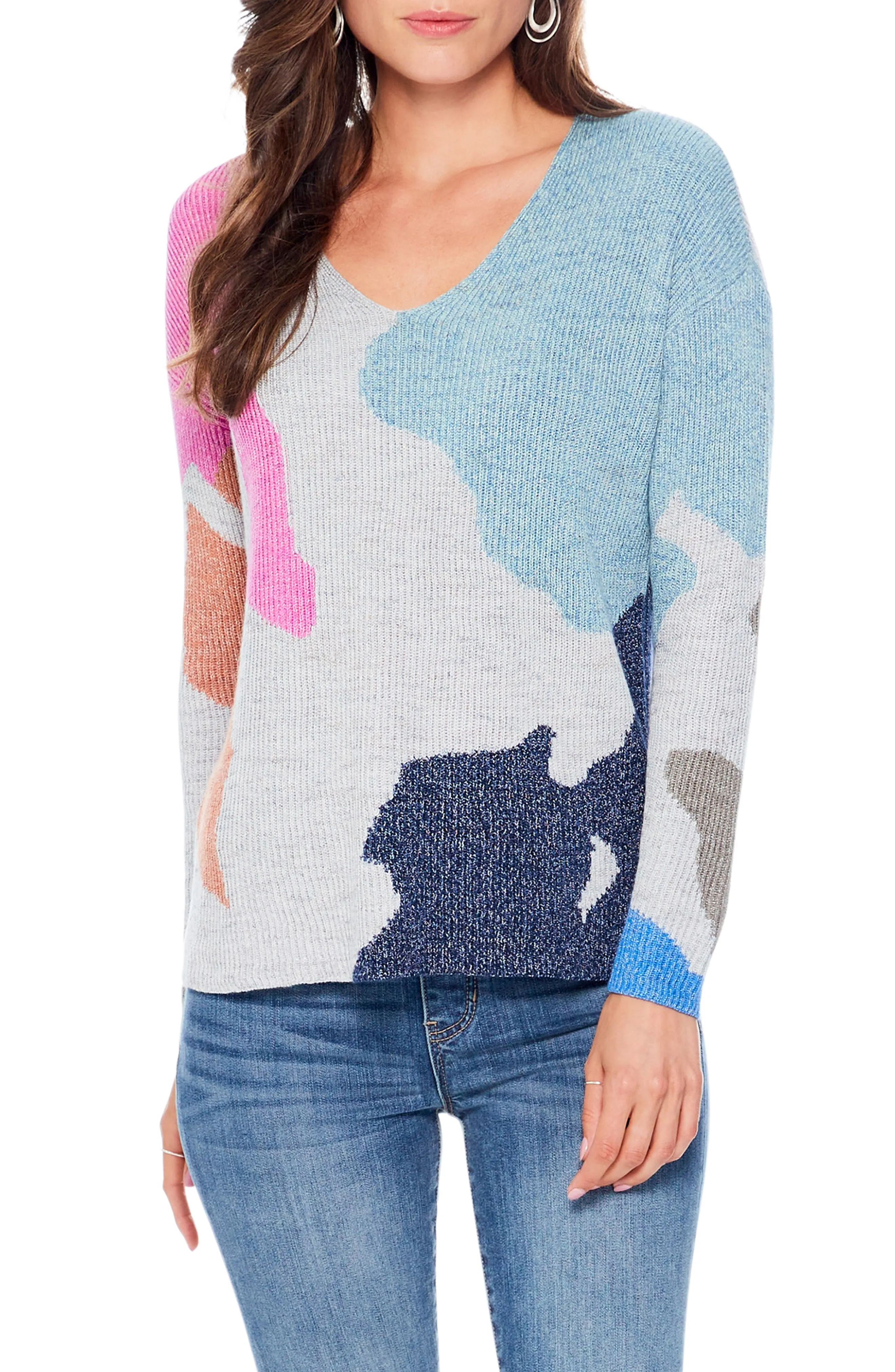 NIC ZOE Puzzle Time Cotton-Blend Sweater, Size XL