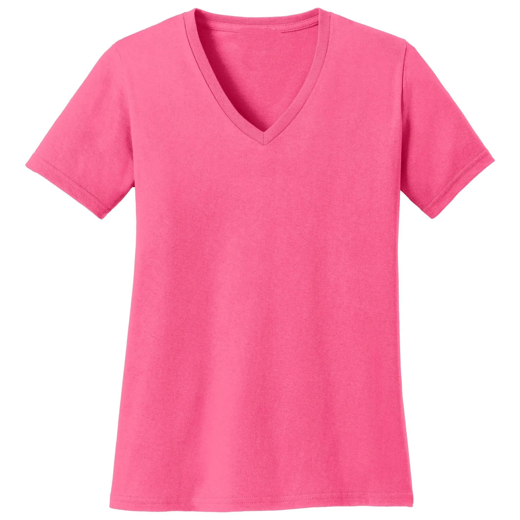 PBG 6 Pack Women's Cotton Blend V-Neck Short Sleeve T-Shirts