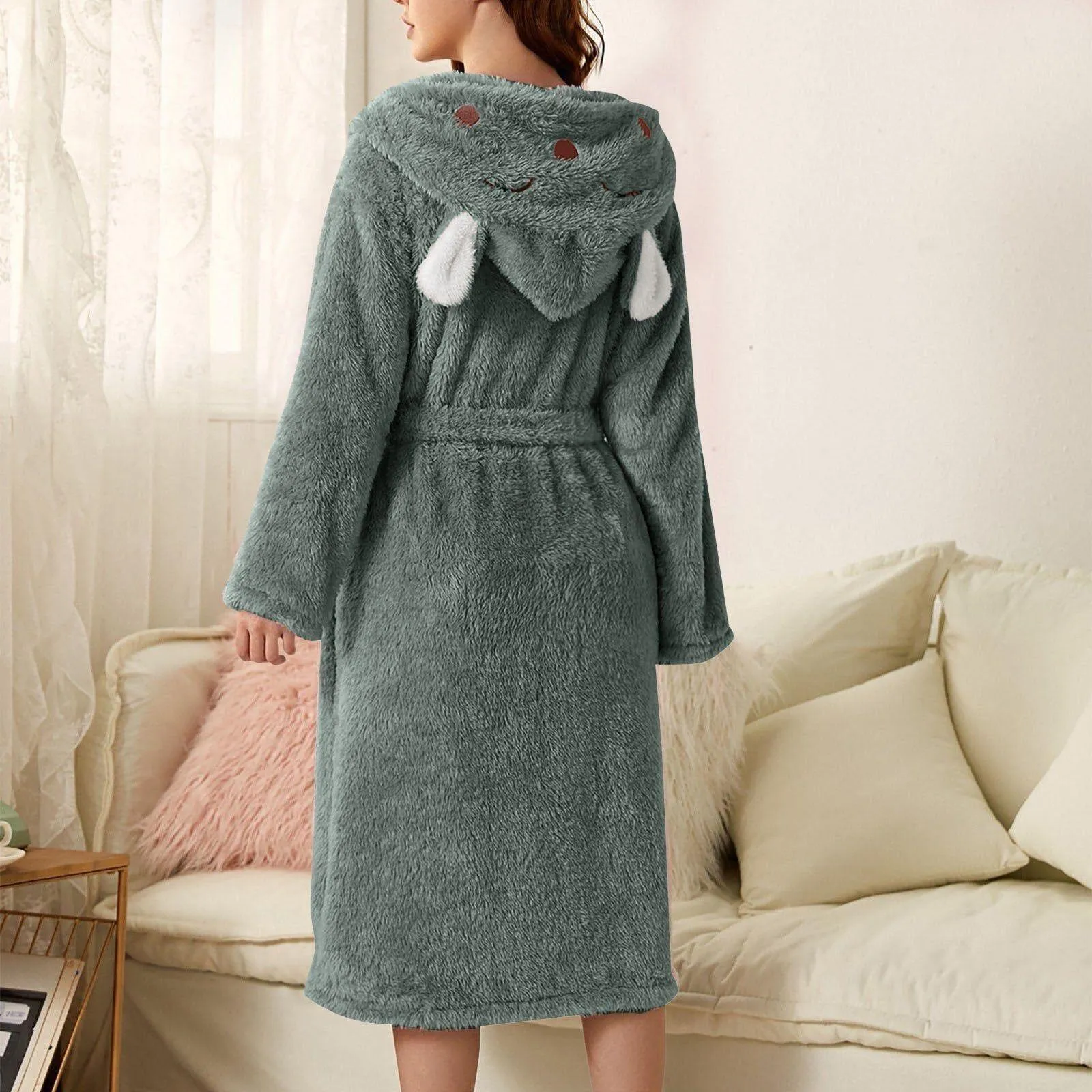 Philandra Bademantel - Warmer Kuschel-Fleece-Bademantel für Damen