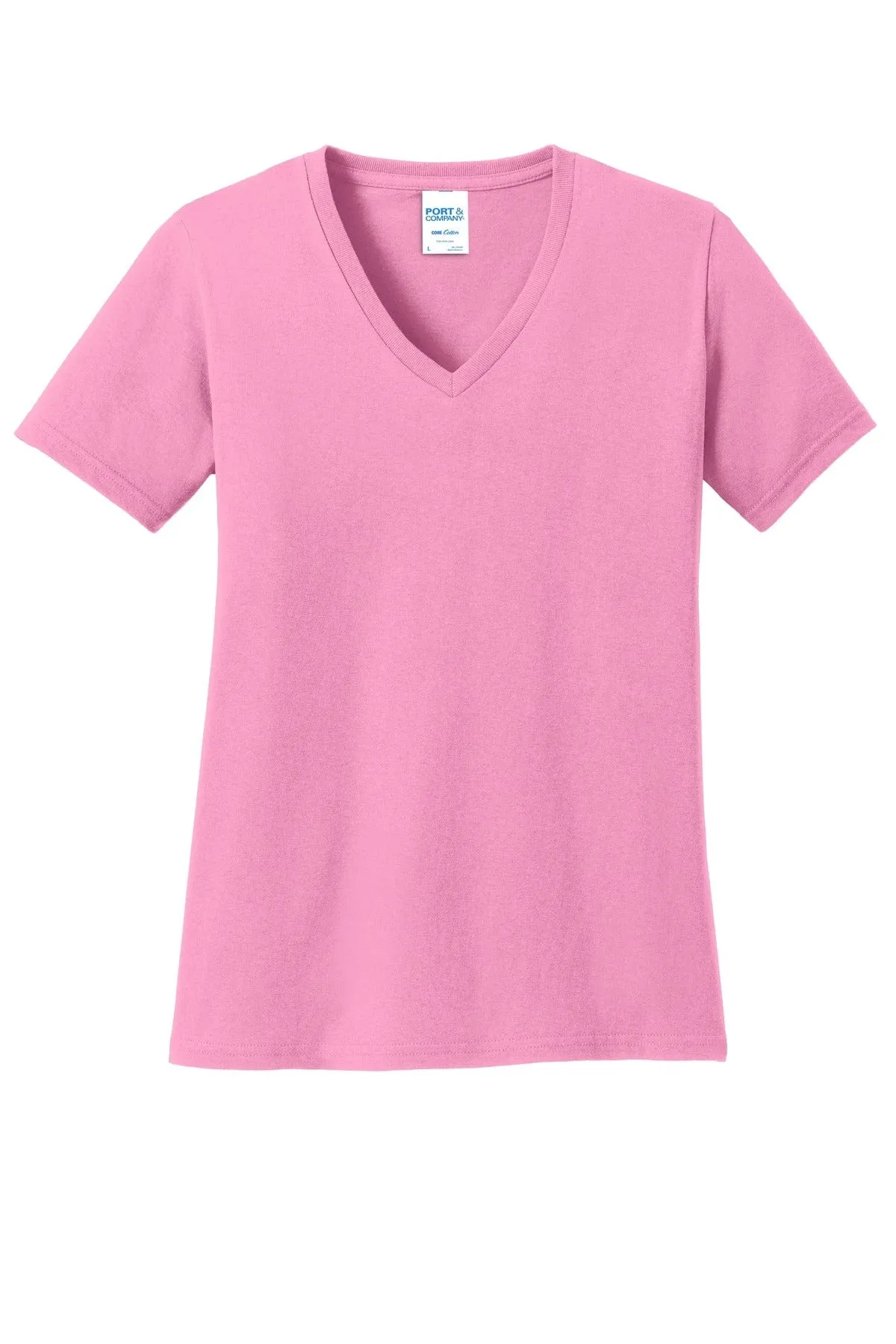 Port & Company ®  Ladies Core Cotton V-Neck Tee. LPC54V