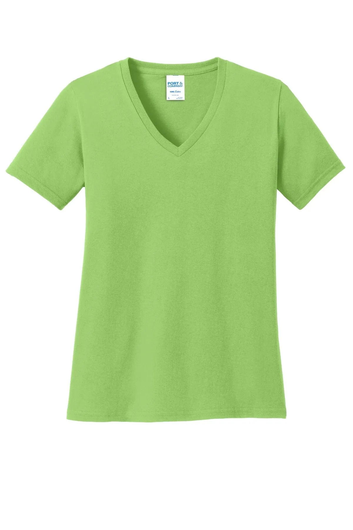 Port & Company ®  Ladies Core Cotton V-Neck Tee. LPC54V