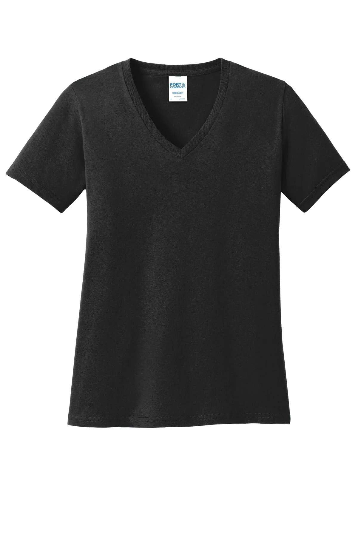 Port & Company ®  Ladies Core Cotton V-Neck Tee. LPC54V