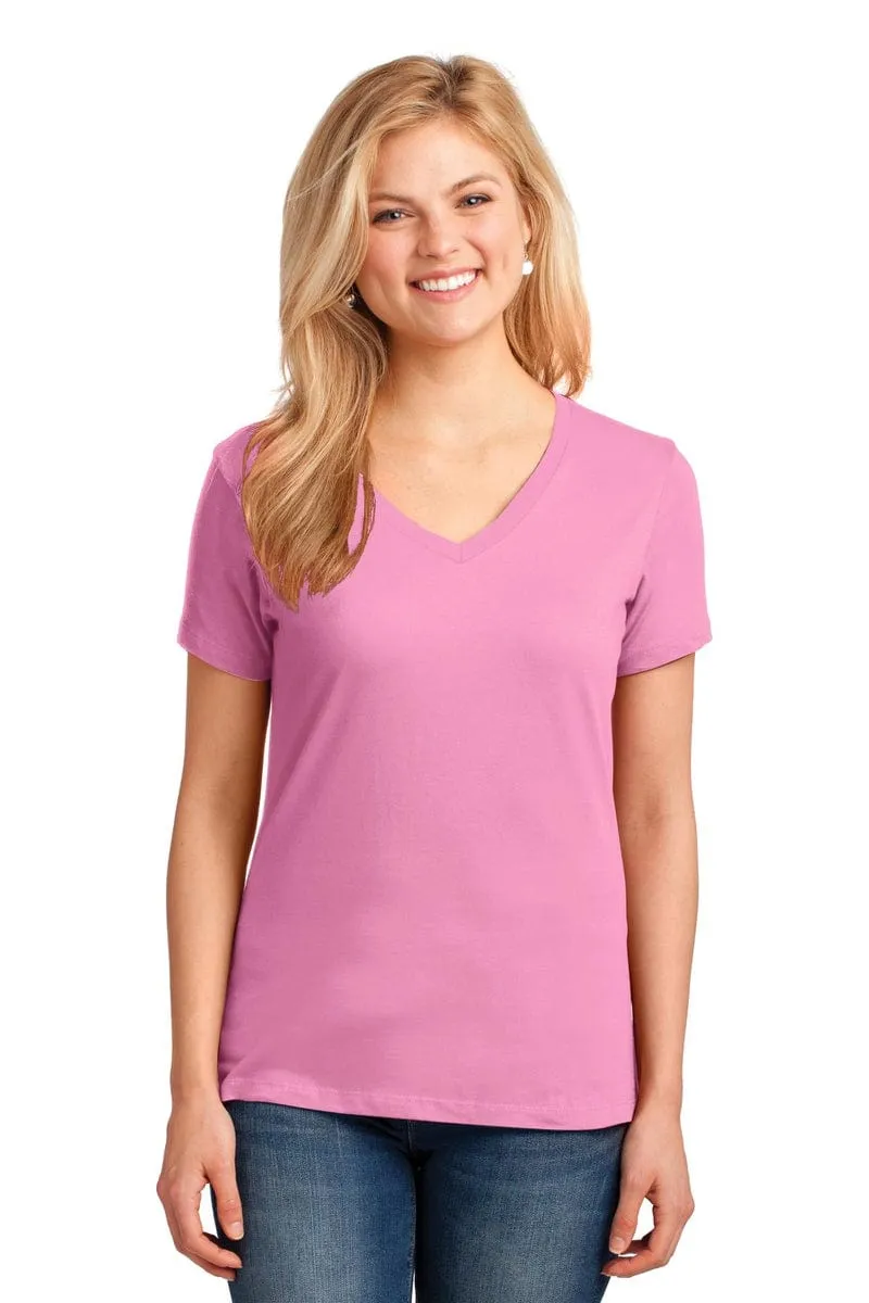 Port & Company ®  Ladies Core Cotton V-Neck Tee. LPC54V