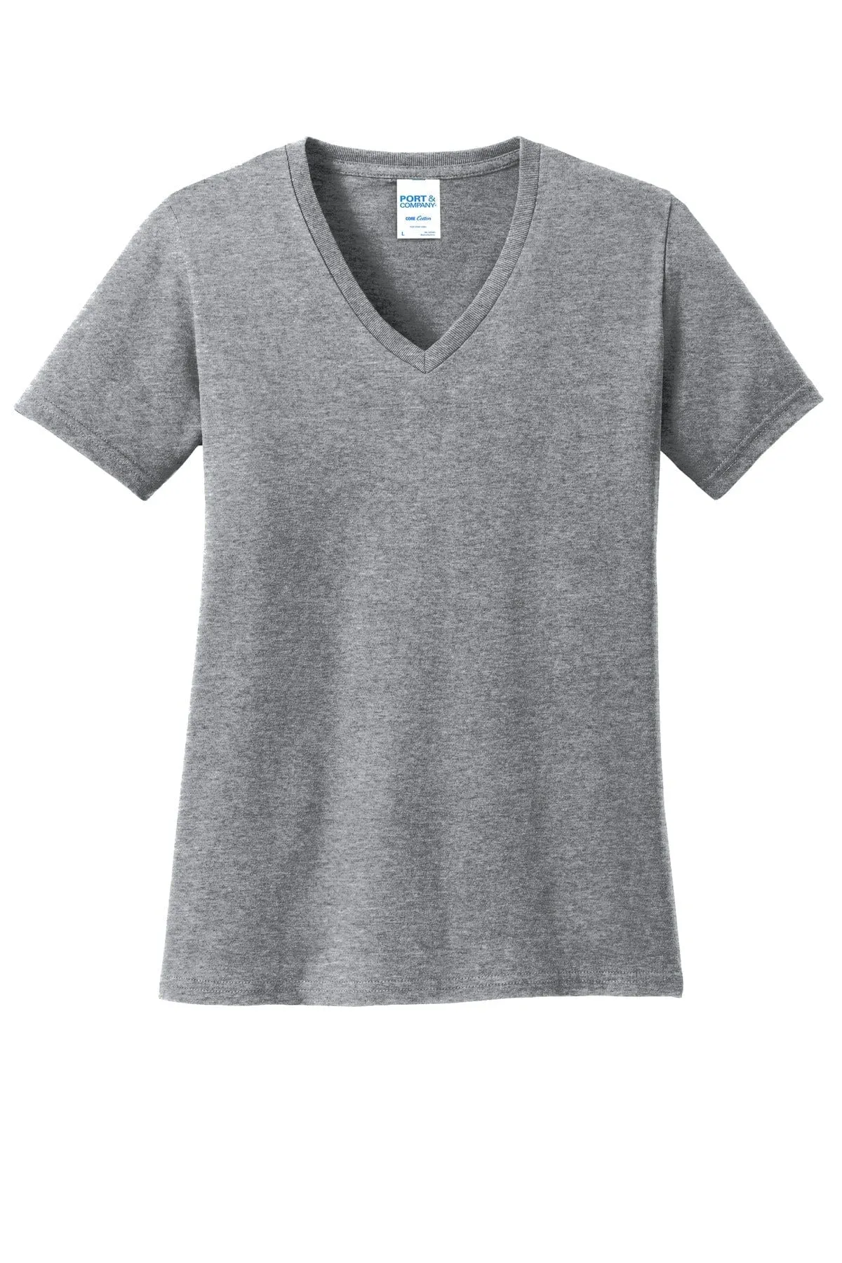 Port & Company ®  Ladies Core Cotton V-Neck Tee. LPC54V