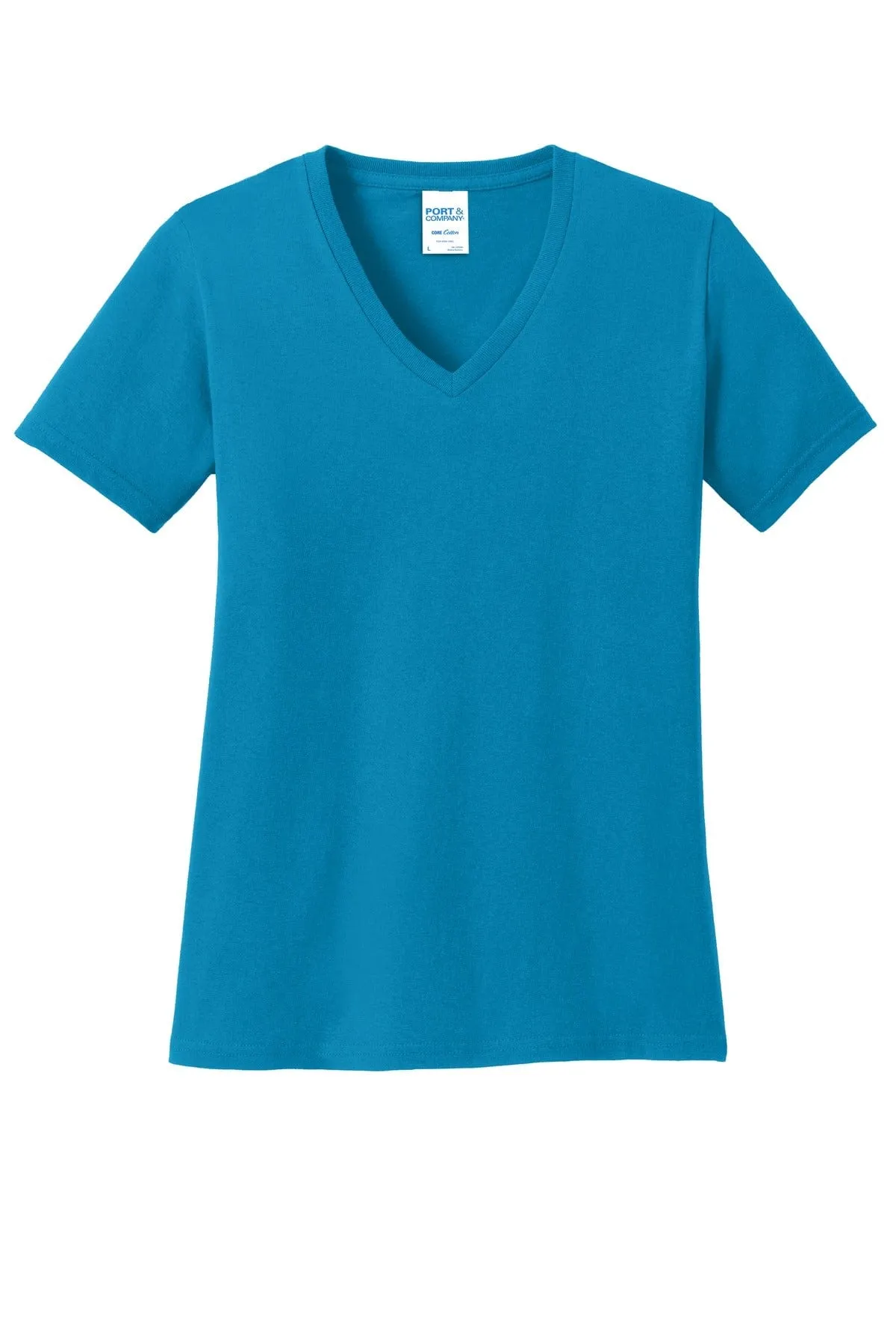 Port & Company ®  Ladies Core Cotton V-Neck Tee. LPC54V