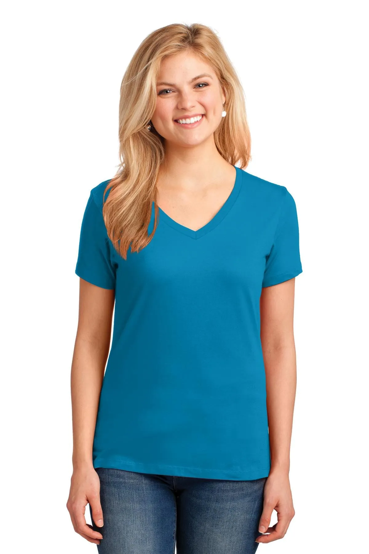 Port & Company ®  Ladies Core Cotton V-Neck Tee. LPC54V