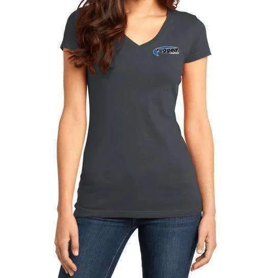 Rugged Radios WORK RACE PLAY Ladies T-Shirt - Grey