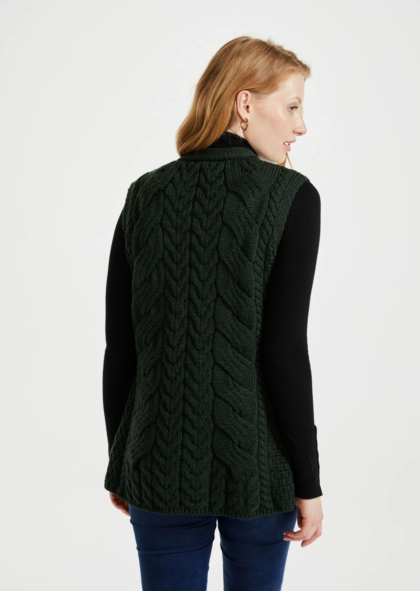 Saoirse Aran Supersoft Cardigan | Green