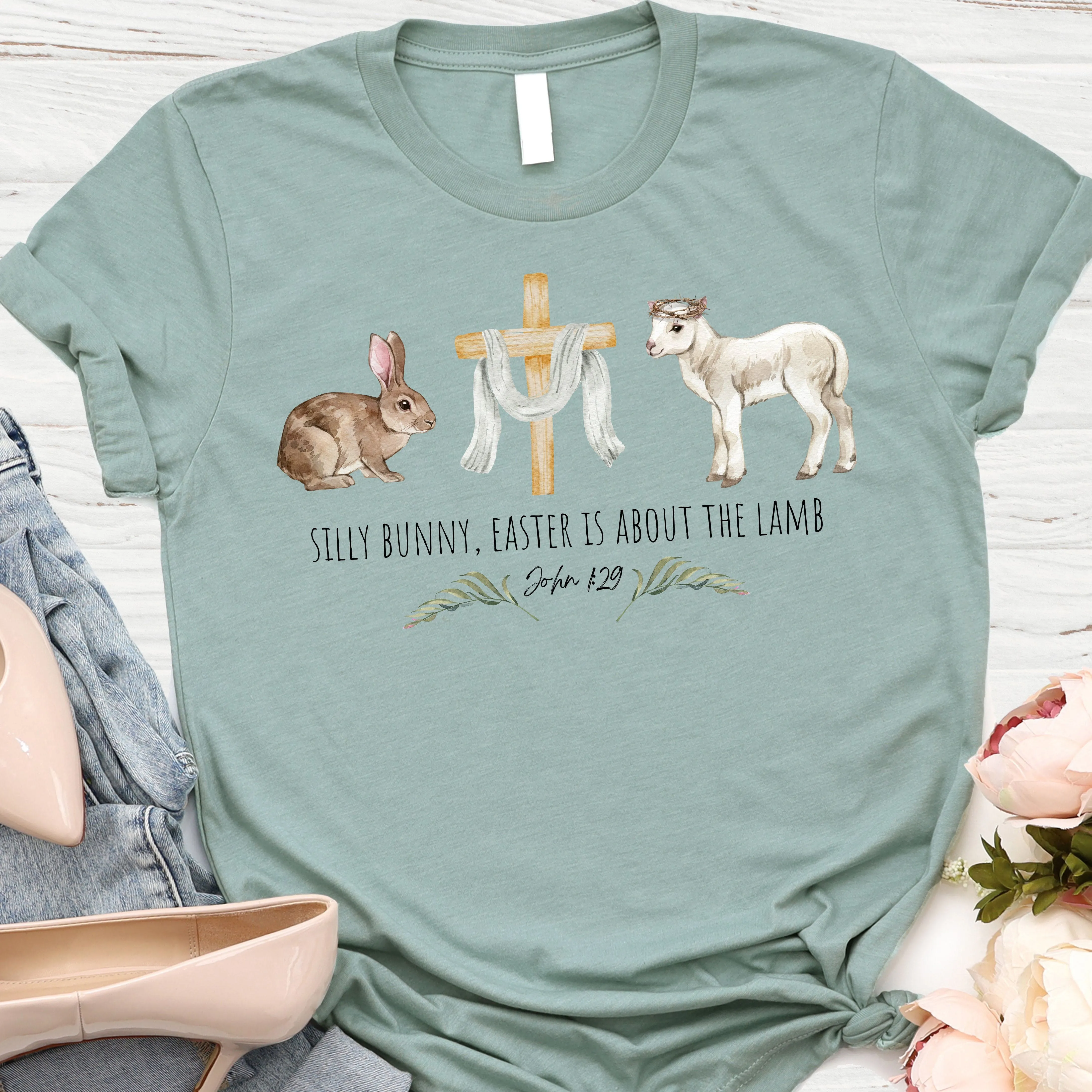 Silly Bunny T Shirts For Women - Women's Christian T Shirts - Women's Religious Shirts